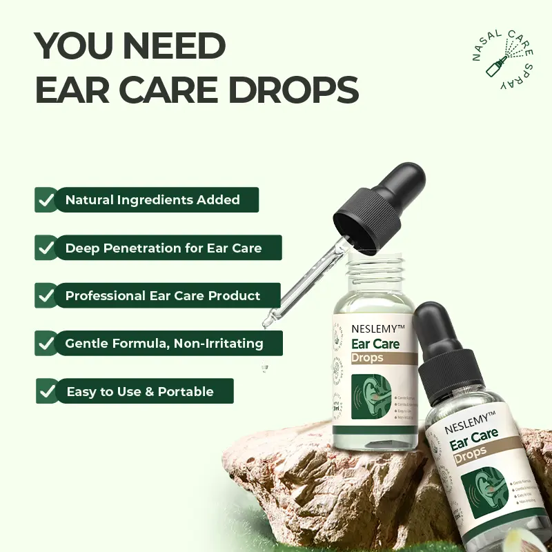 🔥Limited-Time Offer NESLEMY™ Ear Care Drops – Plant-Based Formula | FDA-Registered