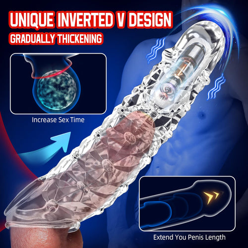 🔥Mega Mighty 💥 Natural&Reusable Penis Extension Vibrator – Makes You Longer, Harder & Unstoppable 😍