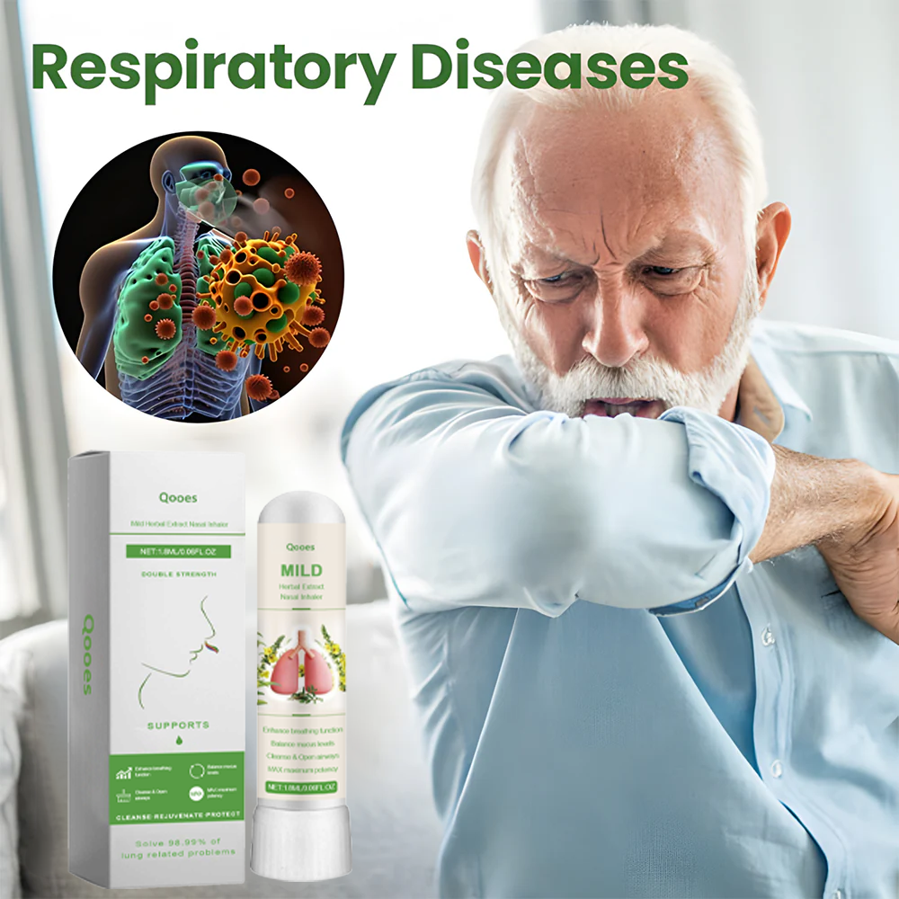 Qooes™ Herbal Detox Inhaler – FDA-Certified Respiratory Relief for COPD