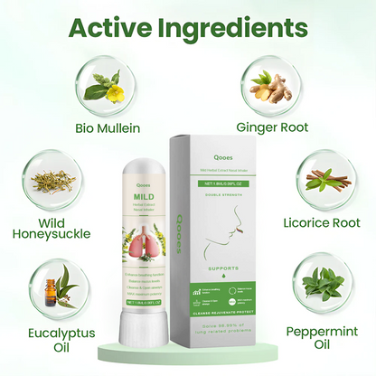 Qooes™ Herbal Detox Inhaler – FDA-Certified Respiratory Relief for COPD