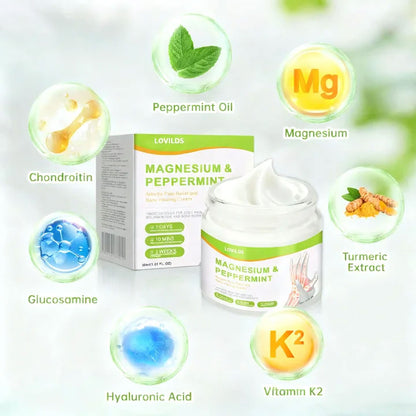 LOVILDS® Magnesium & Peppermint Arthritis Pain Relief and Bone Healing Cream