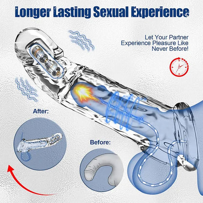 🔥🎁 2025 HOT Deal 💥Reusable Penis Extension Vibrator – Makes You Longer, Harder & Unstoppable 😍
