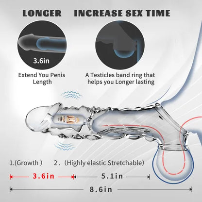 🔥🎁 2025 HOT Deal 💥Reusable Penis Extension Vibrator – Makes You Longer, Harder & Unstoppable 😍